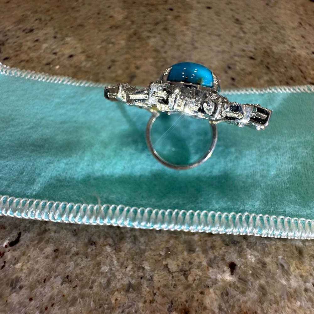 Gorgeous Massive Turquoise Ring - image 6
